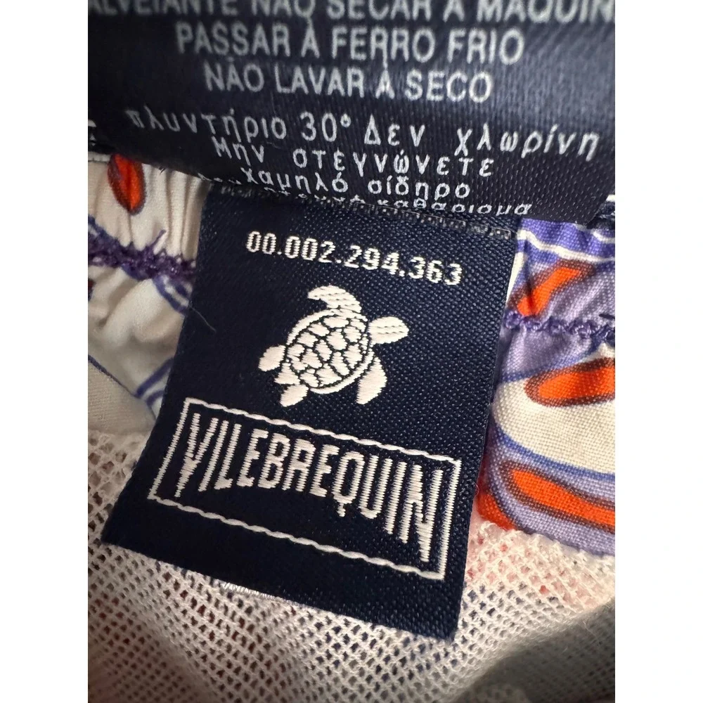 Vilebrequin Moorea Swim Trunks Mens 5XL Orange Purple Tropical‎ Bird 8